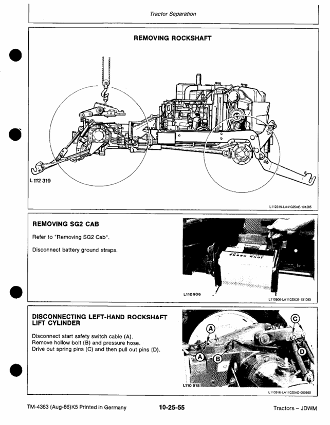 John Deere 1640, 1840, 2040 Tractor Maintenance Manual PDF