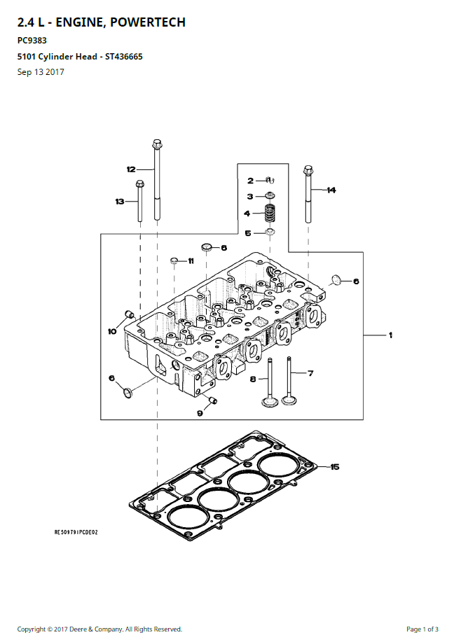John Deere 2.4 Liter Diesel Engine Spare Parts Catalogue | Complete Guide