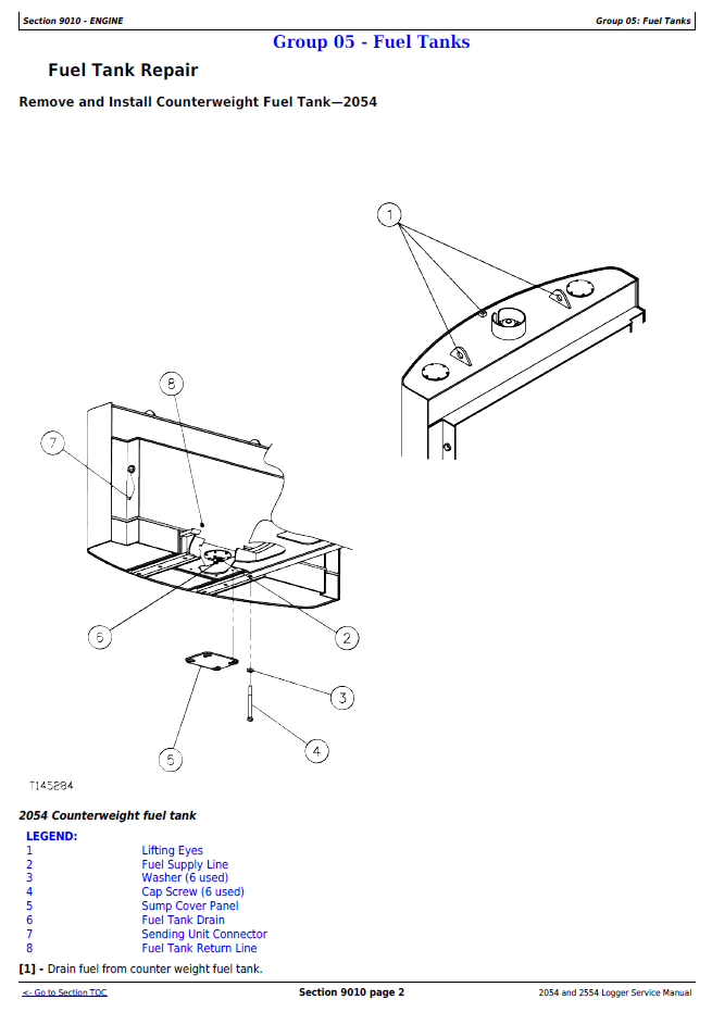 John Deere 2054 and 2554 Logging Equipment Technical Manual TM2016