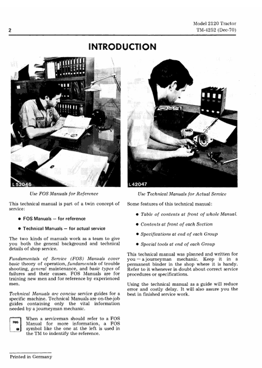 John Deere 2120 TM4252 Technical Service Manual PDF Download