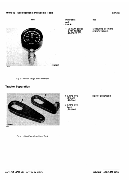 John Deere 2150 & 2255 Tractor Service Repair Manual TM4401