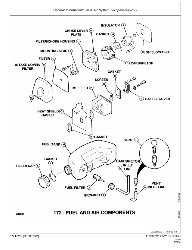 John Deere 21HC Hedge Clipper Technical Service Manual PDF TM1523