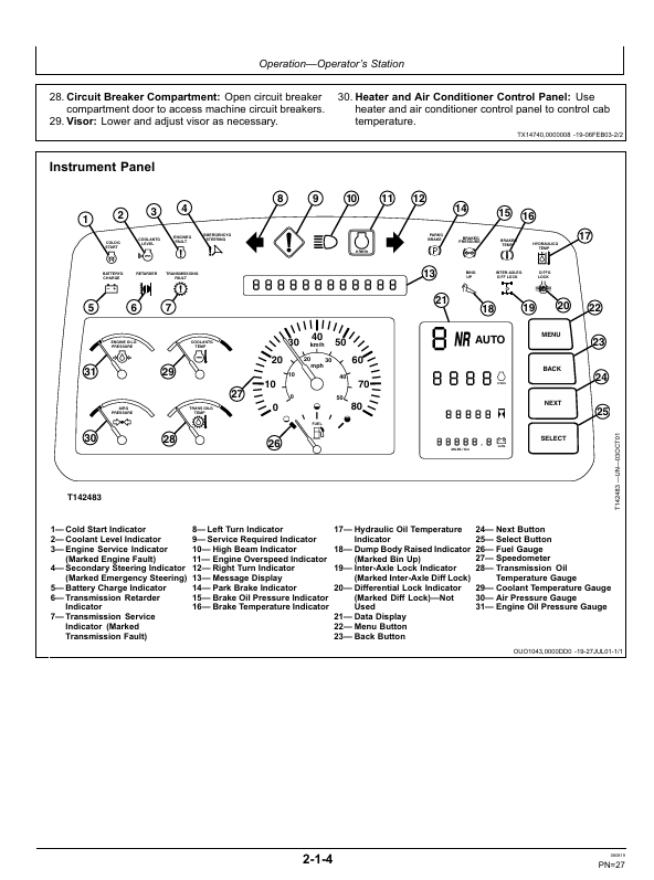 John Deere 250D & 300D ADT Operator, Maintenance and Safety Manual OMT201340