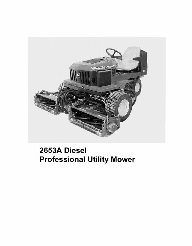 John Deere 2653A Utility Mower Service Repair Manual TM1554 Download