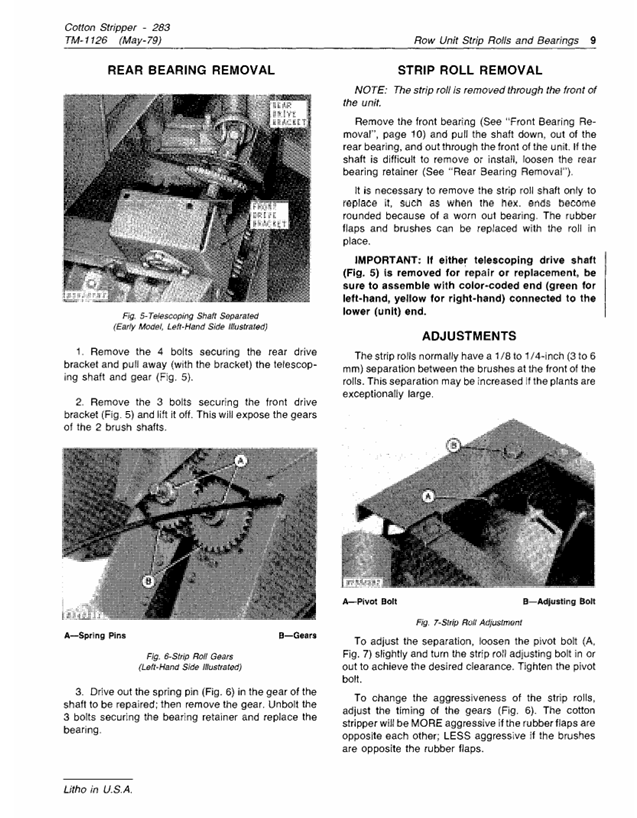 John Deere 283 Cotton Stripper Operation and Maintenance Manual