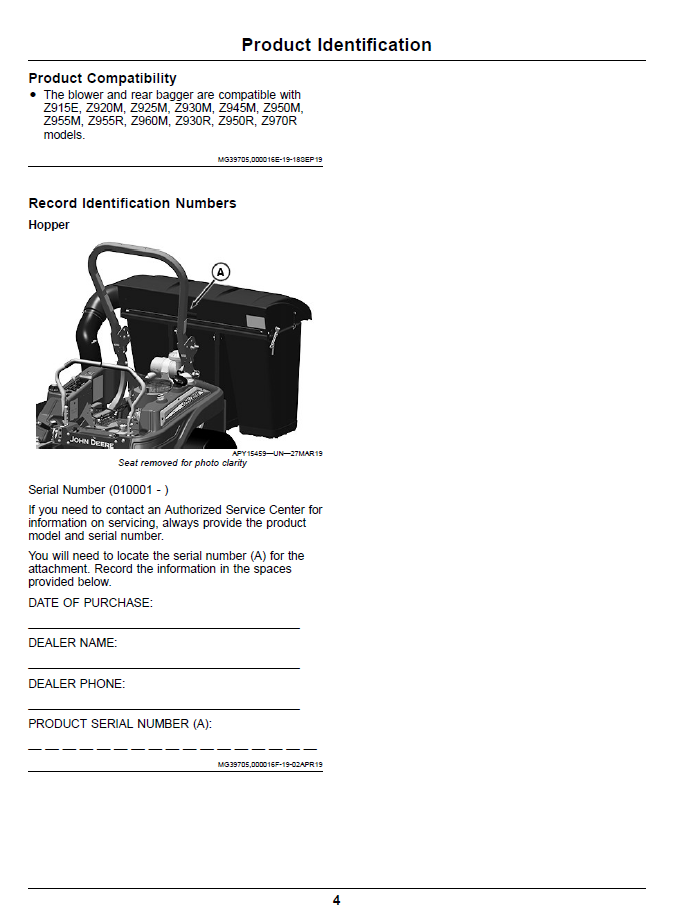 John Deere 3-Bag Collection System Manual (Model OMUC22468)
