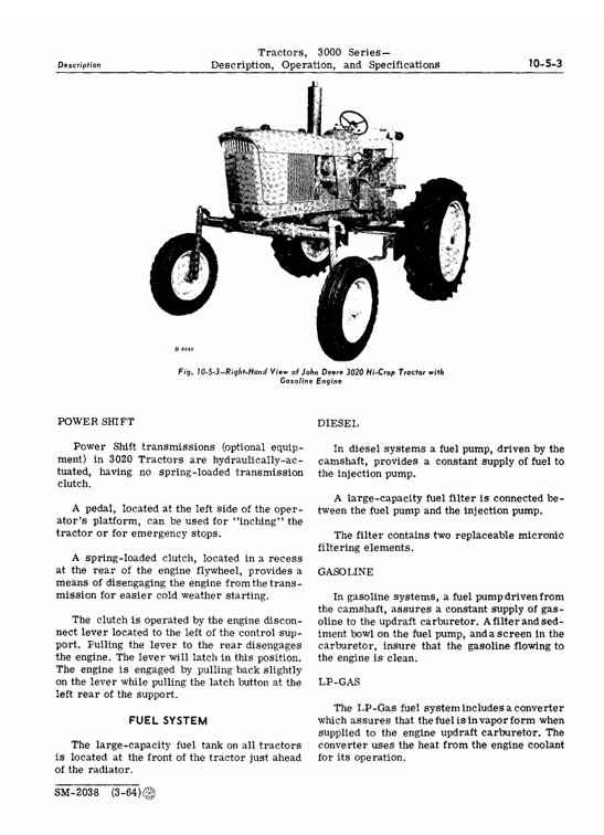 John Deere 3000 Series Tractor Maintenance Manual SM2038 Guide