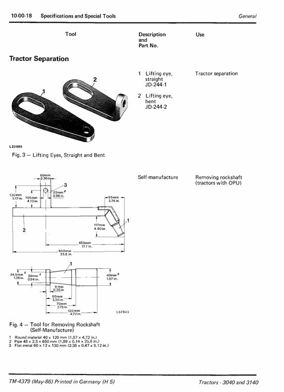 John Deere 3040, 3140 Tractor Technical Manual TM4379 PDF