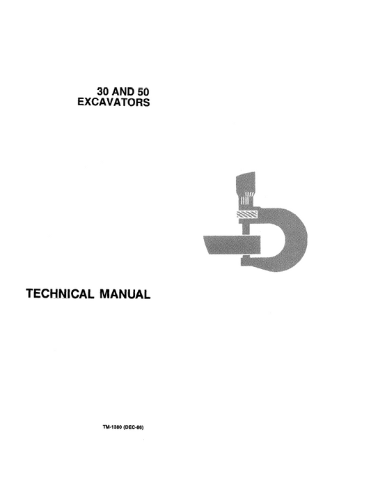 John Deere 30 and 50 Excavator TM1380 Service Manual