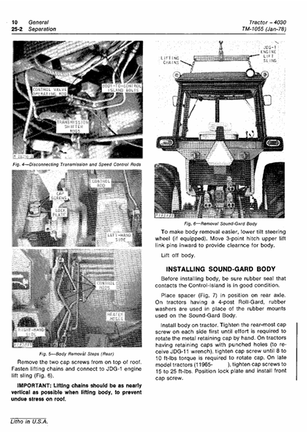 John Deere 4030 Technical Manual TM1055 | Repair and Maintenance Instructions