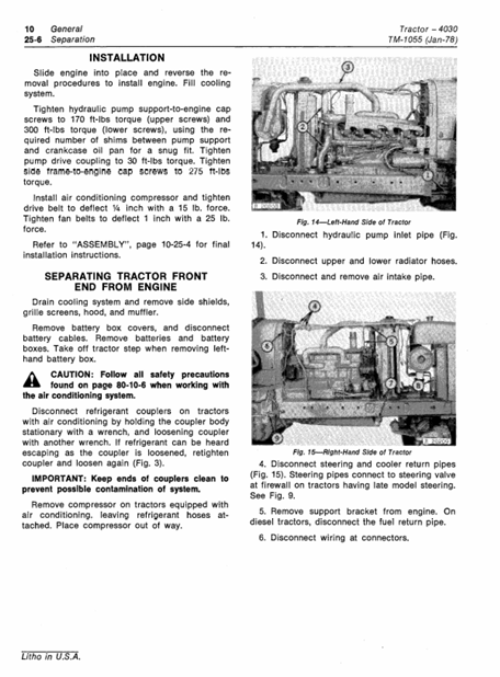 John Deere 4030 Tractor TM1055 Manual – Official Technical Repair Reference