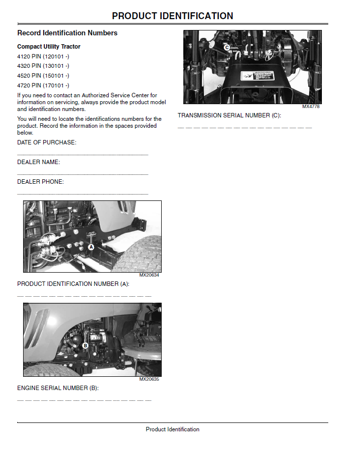 John Deere 4120-4720 Tractor Operation and Maintenance Guide Download