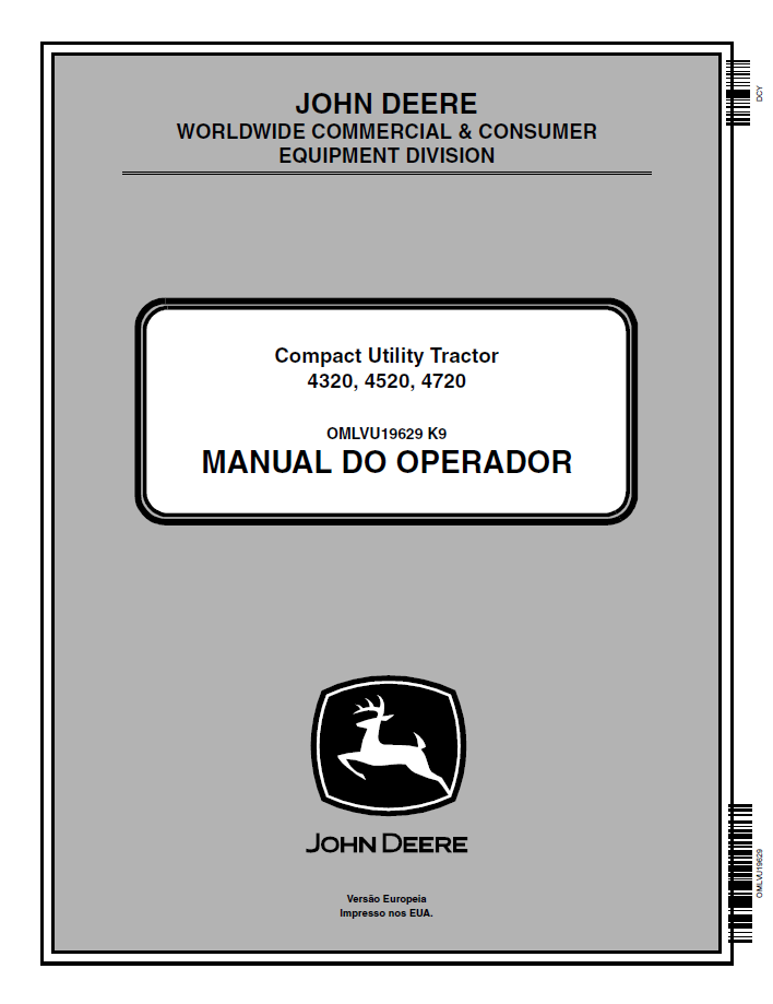 John Deere 4320 4520 4720 Compact Utility Tractor Manual PDF OMLVU19629