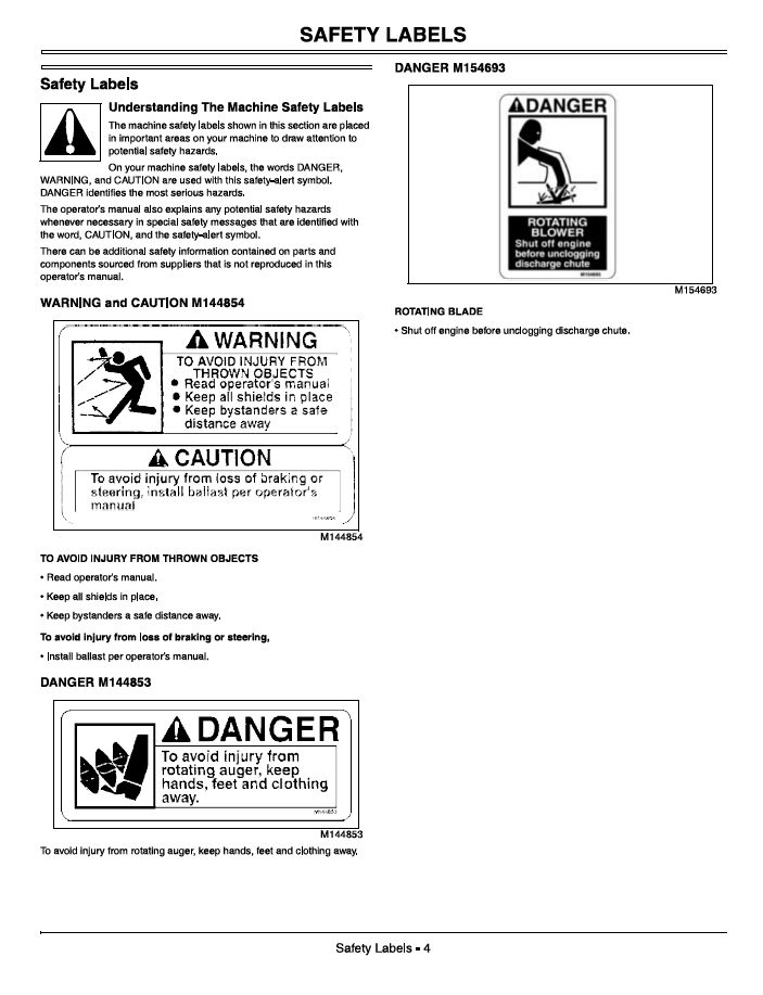John Deere 44-Inch Snowblower Attachment Owner Guide Manual Download