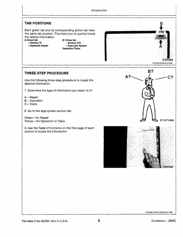John Deere 4435 Hydro Combine Service Repair Manual TM4464