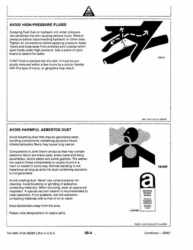 John Deere 4435 Hydro Operator, Repair & Maintenance Manual