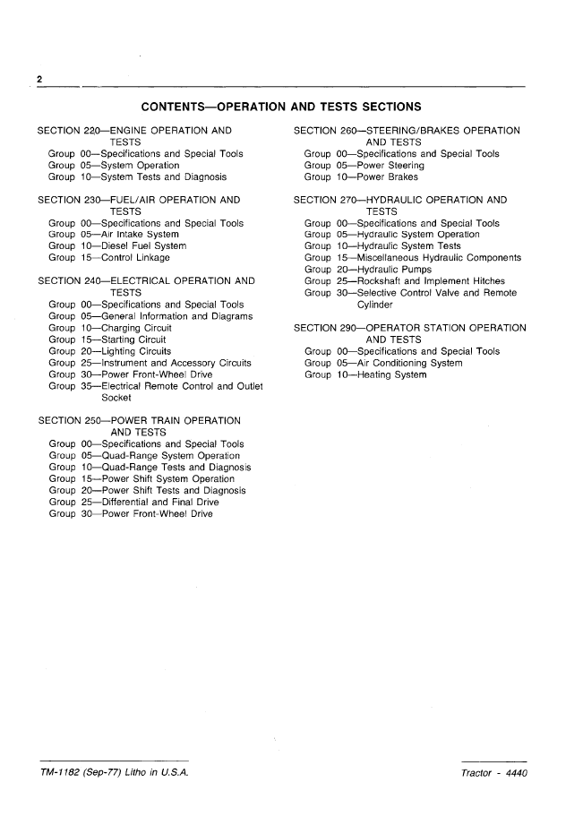 John Deere 4440 Agricultural Tractor Complete Technical Guide