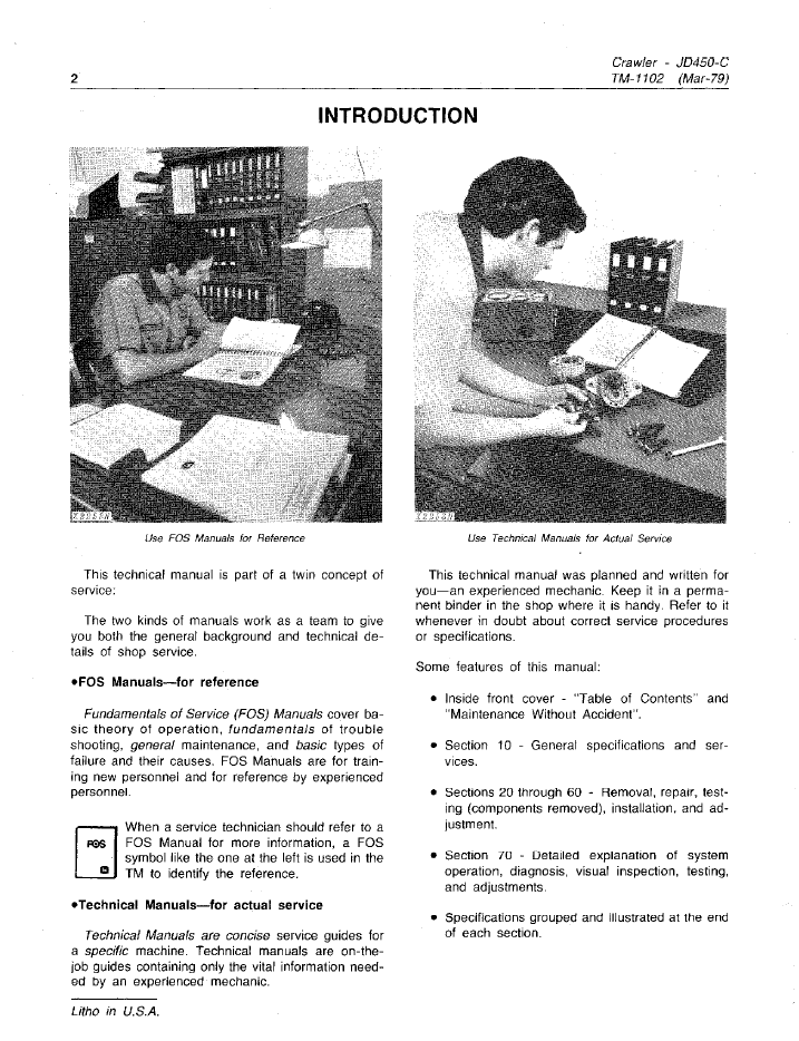 John Deere 450C Crawler Workshop Technical Manual TM1102 PDF