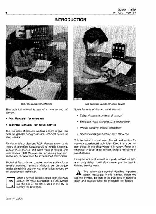 John Deere 4620 TM1030 Service & Repair Manual PDF