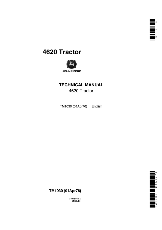 John Deere 4620 Tractor TM1030 Technical Service Manual