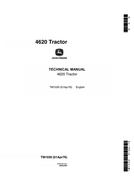 John Deere 4620 Tractor Technical Manual TM1030 Download