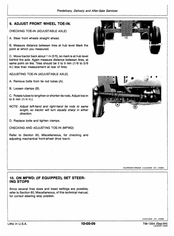 John Deere 4650 4850 Tractor Workshop Manual TM1354 PDF