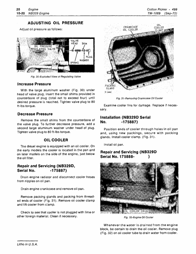 John Deere 499 Cotton Picker Maintenance Manual Download TM1069