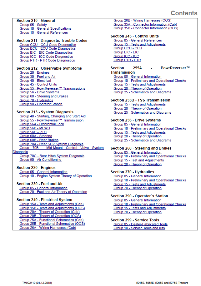 John Deere 5045E 5055E 5065E 5075E Tractor Diagnostic Technical Manual (TM902419) PDF