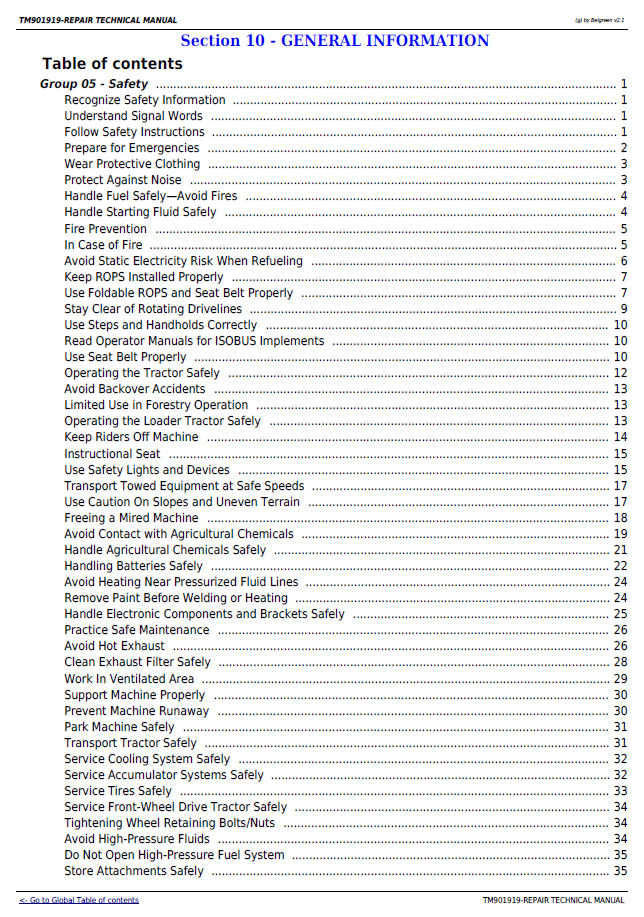 John Deere 5055E 5060E 5065E 5075E 5610 Tractor Repair Technical Manual (TM901919) PDF