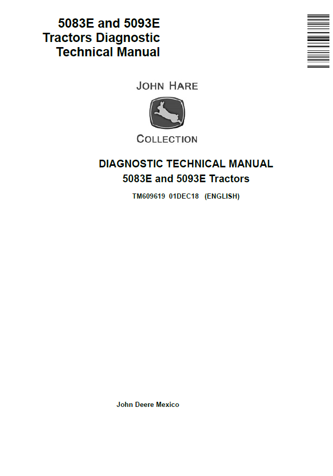 John Deere 5083E and 5093E Tractor Diagnostic Technical Manual - TM609619
