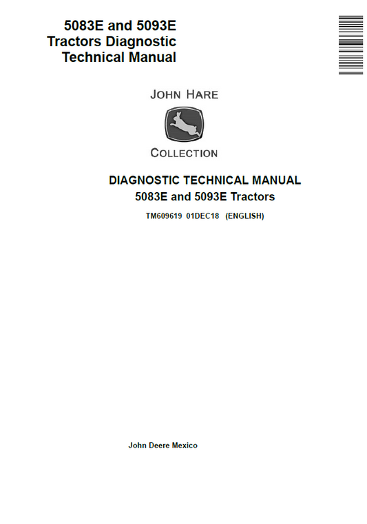 John Deere 5083E and 5093E Tractor Diagnostic Technical Manual - TM609619