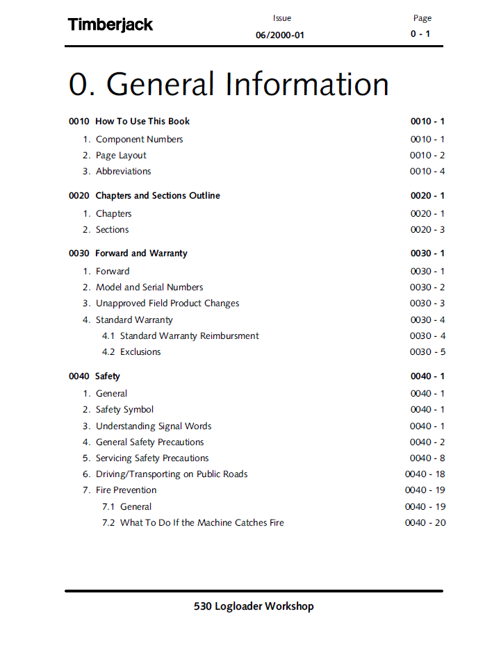 John Deere 530 Log Loader Service & Repair Manual PDF
