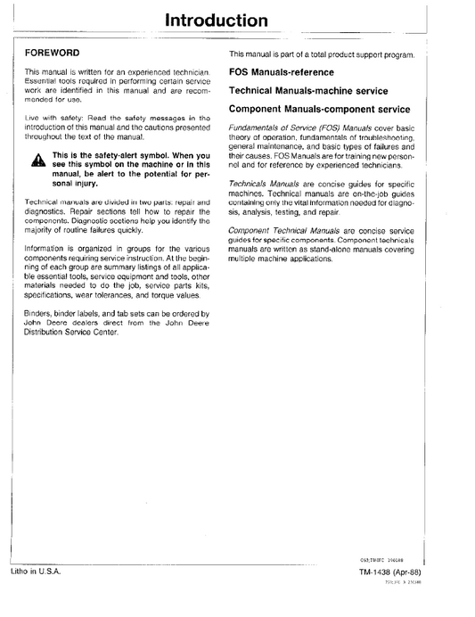 John Deere 540D 548D Grapple Skidder TM1438 Service Manual
