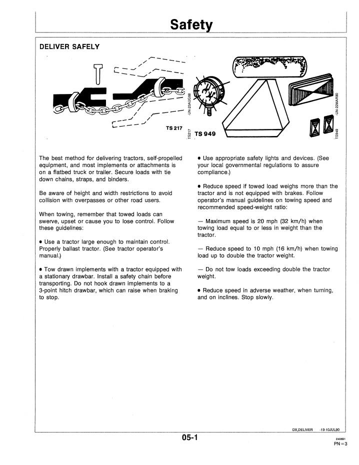 John Deere 5620, 5720 and 5820 Agricultural Tractor OMLG100524 Maintenance and Operation Manual