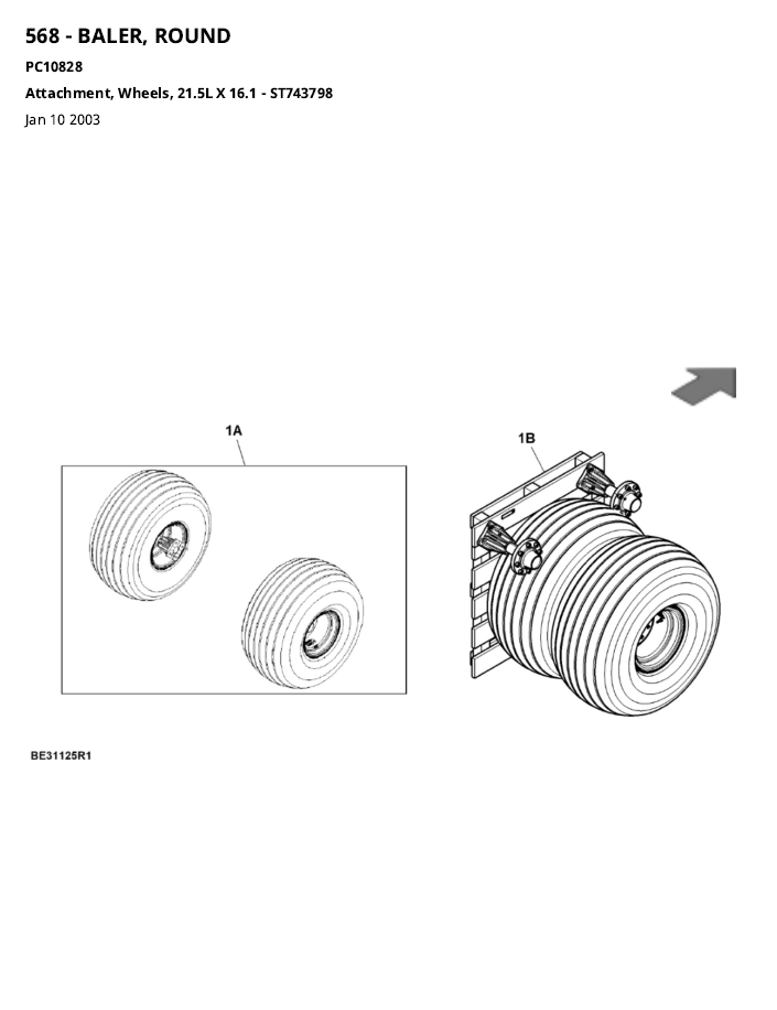 John Deere 568 Hay Baler Complete Parts Catalogue & Diagram Guide