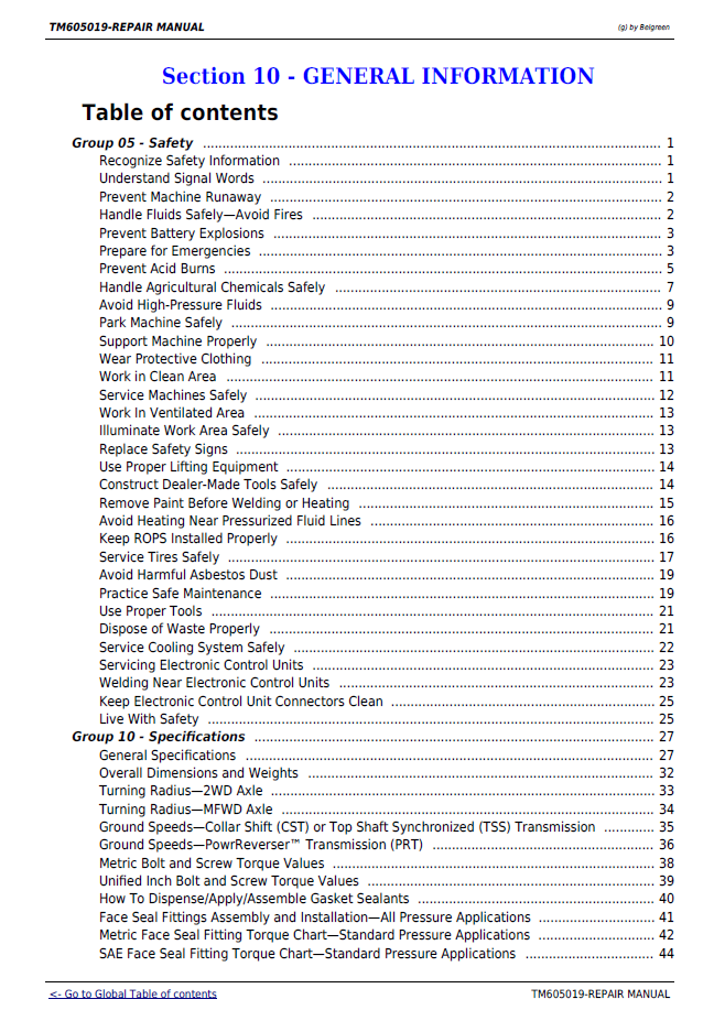 John Deere 6100D–6140D Tractor Manual | Complete Repair & Service Guide