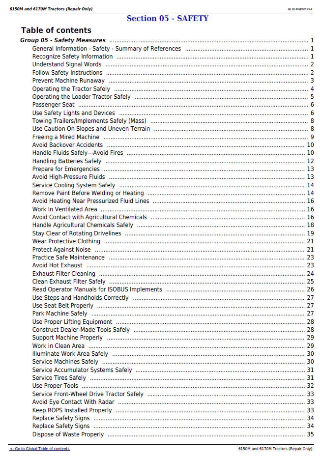 John Deere 6150M–6170M Complete Tractor Repair Manual Download Guide