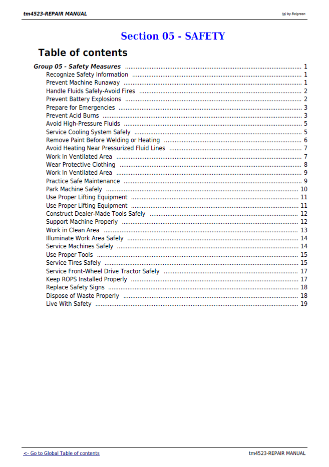John Deere 6200–6500L Series Complete Tractor Repair Manual Download