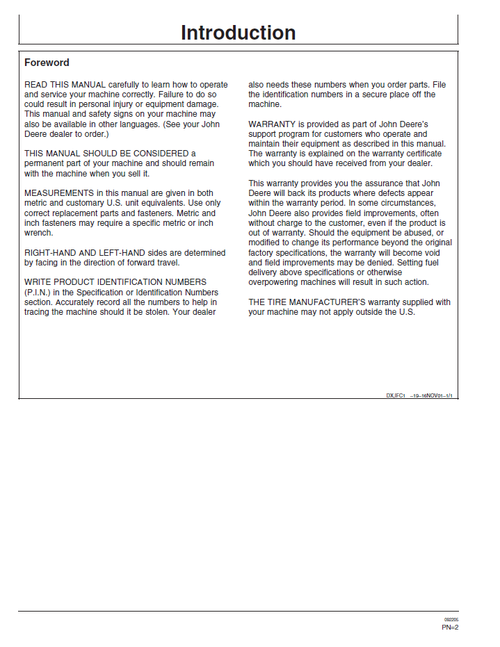 John Deere 6215 6415 6615 6715 Tractor Owner & Operator Manual PDF