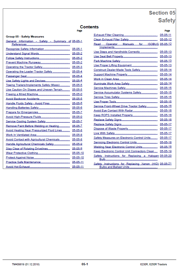 John Deere 6230R–6250R Complete Tractor Repair Manual Download Guide