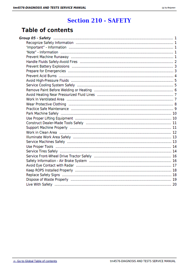 John Deere 6405–6605 Complete Tractor Service & Diagnostic Manual Download