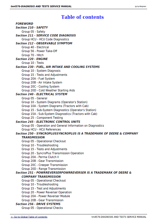 John Deere 6405 6605 Tractor Diagnostic Troubleshooting Service Manual PDF