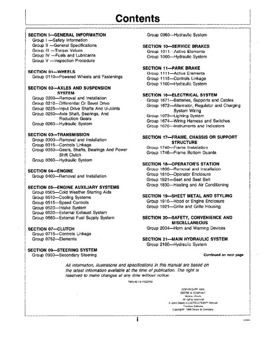 John Deere 640D 648D Grapple Skidder TM1440 Service Manual