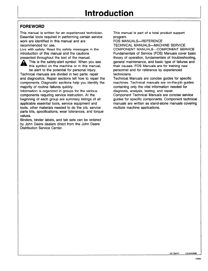 John Deere 643 Feller-Buncher TM1425 Service & Repair Manual