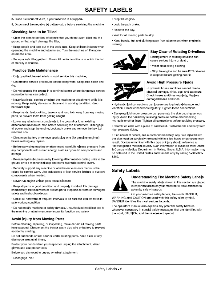 John Deere 647 655 665 673 681 Tiller User Manual Download PDF