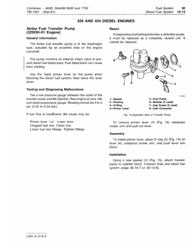 John Deere 6600 & 7700 Combine Repair and Maintenance Manual PDF