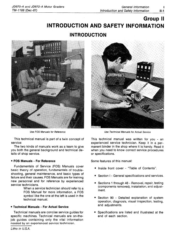 John Deere 670A 672A Motor Grader Diagnostic & Test Guide