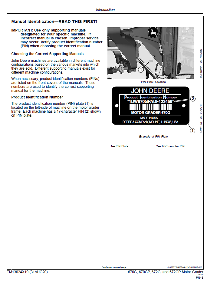 John Deere 670G 672G 670GP 672GP Diagnostic Test Technical Manual