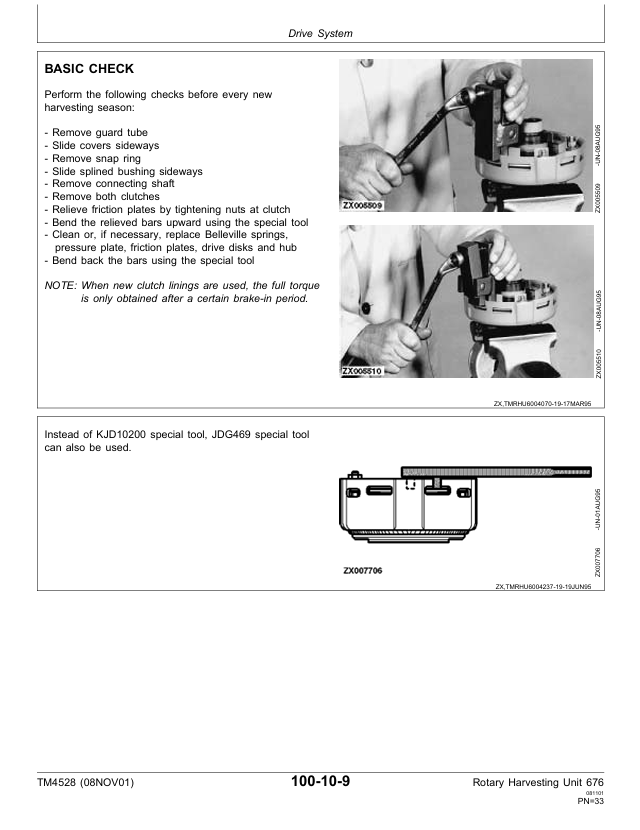 John Deere 676 Harvester Operation and Maintenance Manual PDF