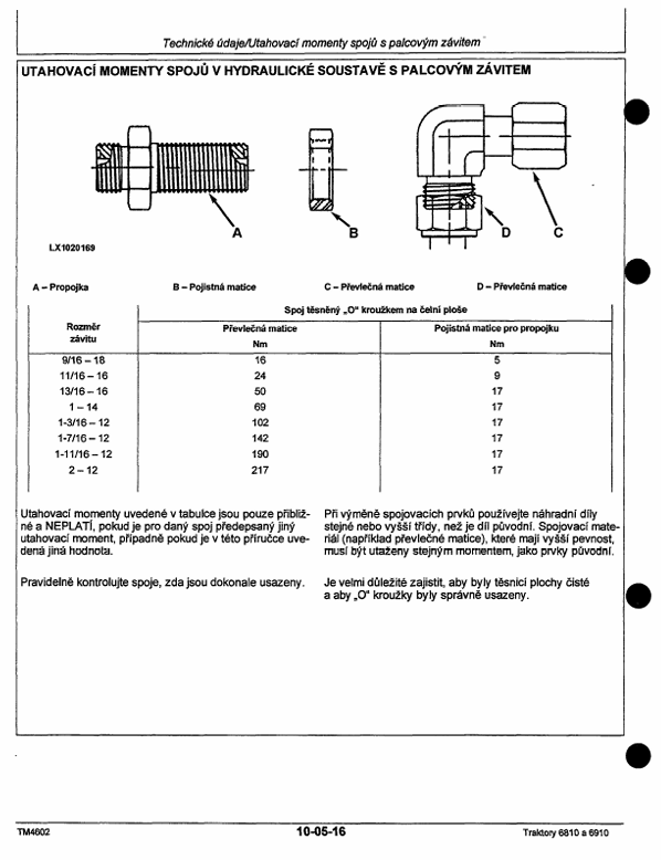 John Deere 6810, 6910 Tractor Repair and Service Manual TM4602